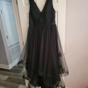 **TALL** Ball-Gown/Princess V-Neck Asymmetrical Tulle Prom Dress